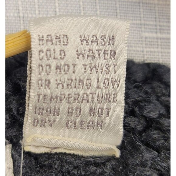 Item II Hand-Knitted Gray Cable Knit Sweater S Ramie Acrylic Cozy Cottagecore - Picture 5 of 7